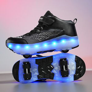 Chaussures à roulettes Miya Kids avec lumières LED rechargeables, double roues, pour enfants, vêtements de sport - Product Image 1