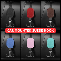 Logo personnalisé Accessoires de voiture Crochet de voiture en cuir PU Cintre de dossier de siège Accessoires de voiture Crochet de siège auto en cuir confortable