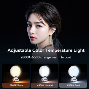 Luce ad Anello LED RGB <span class=keywords><strong>UFO</strong></span> per Telefono, Illuminazione Regolabile a 360°, Temperatura Colore Regolabile, Design Pieghevole per Selfie e Ritratti - Product Image 3