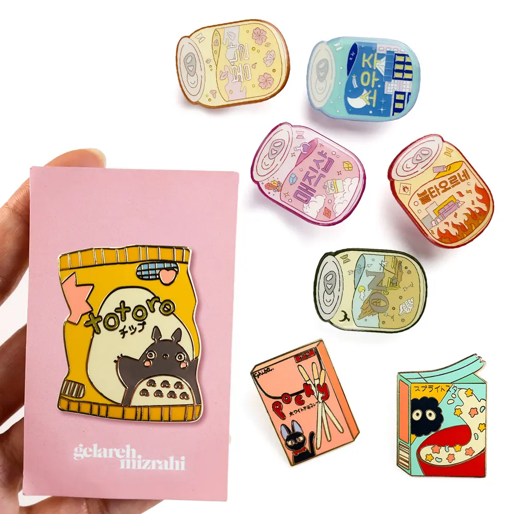 popular cheap fashion Plated cartoon free molded fast shipping anime enamel pin stock