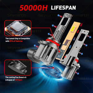 9006 9005 светодиодные фары комплект комбинированных ламп 6500K дальнего света супер яркий белый универсальный для автомобильного освещения - Product Image 5