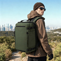 Sac de voyage et d'affaires extensible en nylon haute capacité 36-55L, résistant à l'eau, avec compartiment à chaussures et pour ordinateur portable