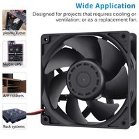 Ventilateur de refroidissement PC Gdstime GDP1238 haute vitesse DC 12V 2.5A 120x120x38mm à roulement à billes en plastique 4 broches avec fonction PWM FG pour boîtier d'ordinateur