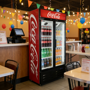 Refrigerador Comercial de Exhibición Abierta de Una Sola Temperatura con Enfriamiento por Aire para Frutas y Leche, con 2 Puertas para Bebidas Frías de Supermercado - Product Image 5