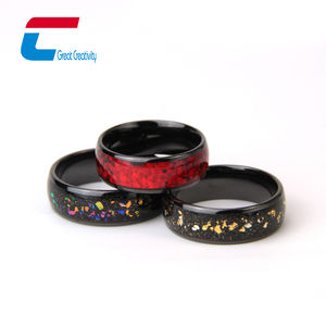 Bague en céramique de conception de mode pour le paiement sans contact Bague intelligente de taille personnalisée NFC - Product Image 3