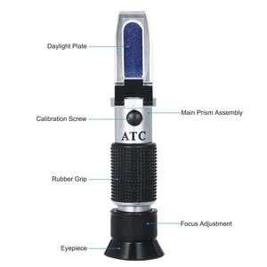 Refractó<span class=keywords><strong>metro</strong></span> Medidor de Azúcar en Frutas de 0-32% Brix, Herramienta de Medición de Brix con ATC, Prueba de Dulzor - Product Image 2