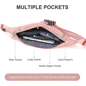 Sac banane de sport en nylon imperméable, nouveau style, compatible écouteurs, pour hommes et femmes, idéal pour la course en extérieur - Product Image 4