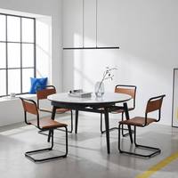 Table à manger extensible en pierre frittée pour cuisine moderne et petit appartement