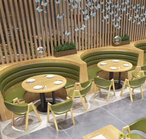 Fabrication de mobilier de restaurant, banquettes de café, restauration rapide, sièges en demi-cercle, canapé de restaurant, banquettes rondes de restaurant - Product Image 1