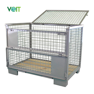 Công nghiệp Heavy Duty mạ kẽm Gấp Thép gitterbox Pallet hộp container - Product Image 1