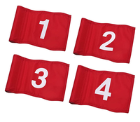 Accessoires de terrain de golf portables Drapeaux de golf colorés Drapeau d'emplacement de trou Mini drapeau de golf avec insert de tube