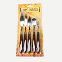 Set de 5 spatules multifonctionnelles en acier inoxydable pour peinture à l'huile Mélange de couleurs Art Modeling