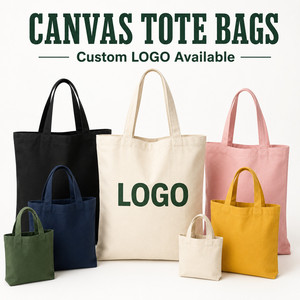 Bolsa de Compras de Lona Premium con Logotipo Personalizado, Bolsillo Interior, Costuras Reforzadas y Múltiples Colores para Marcas Minoristas - Product Image 1