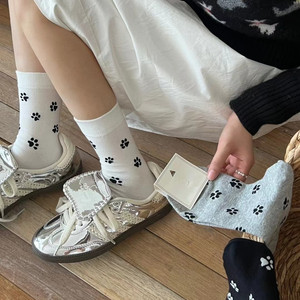 उच्च गुणवत्ता वाली महिलाओं को प्यारा नवीनता पशु पालतू जानवरों के पालतू जानवरों के कुत्ते पंजे मोजे ने सांस लेने योग्य कपास क्रू सॉफ्ट मोजे - Product Image 6