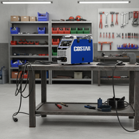 Soudeuse à arc mini MIG/MAG/TIG/MMA sans gaz, nouvelle, acceptable pour l'OEM, 220V, inverseur CC, 200A, machine à souder COSTAR