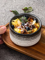 Bol à dessert, crème glacée, céréales, noix et riz, style nordique, écologique, fait main, en porcelaine, résistant au lave-vaisselle, peint à la main