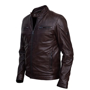 Wholesale Factory Price 2026 Men's <b>Black</b> Motorcycle <b>Jacket</b>-Waterproof Windproof Reversible Hooded 100% Polyester Rivet Faded - Product Image 6