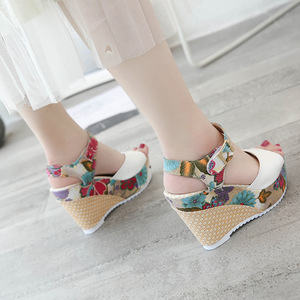 Women Summer New Style Platform <b>Sandals</b> Thick Sole Color Block Peep Toe Bohemian Roman <b>Sandals</b> - Product Image 4