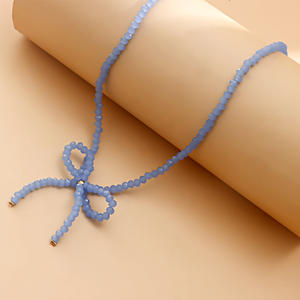 2025 nuevo Ins gran oferta hecho a mano dulce joyería con cuentas de cristal elegante cuentas de Cristal Arco gargantilla Collar para dama niñas - Product Image 5