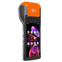 Terminal de point de vente mobile intelligent Android 13.0 du fabricant avec lecteur NFC, écran 5,5 pouces, logiciel de tickets et 2 Go de RAM