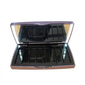 Palette de fards à paupières chromés avec fonction d'éclairage, en plastique, couleur personnalisable, cosmétique OEM - Product Image 1