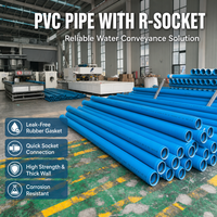 Tuyau d'alimentation en eau en PVC, résistant au gel, conforme aux normes sud-africaines, avec joint d'étanchéité, de 75 mm à 500 mm, bleu, vert, gris, pour vignobles