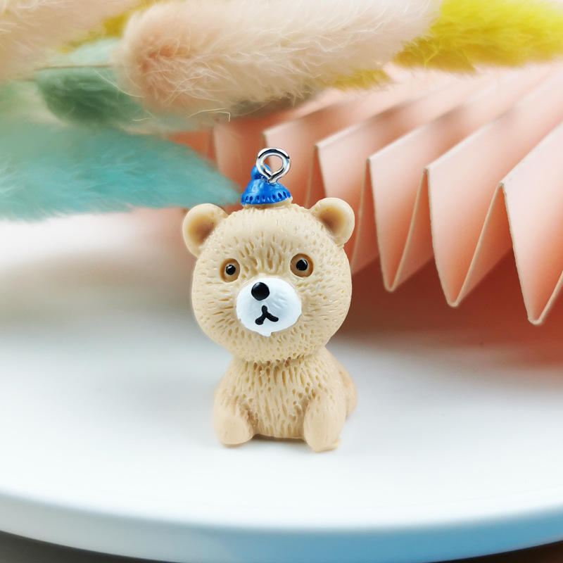 Super Cute Dog Crafts Resin Keychain Charms DIY Jewelry