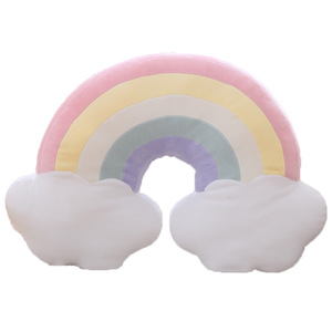 Ruunjoy ที่กําหนดเอง 30 ซม.40 ซม.หมอนตุ๊กตา ins ร้อนเมฆโยนหมอน plushie นุ่มสายรุ้งเบาะโซฟาดาวยัดไส้ของเล่นหมอน