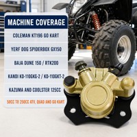 Étrier de frein avec plaquettes pour ATV Quad Go Kart de 50cc à 250cc, distance entre les trous de montage de 63 mm, M10 X 1.25