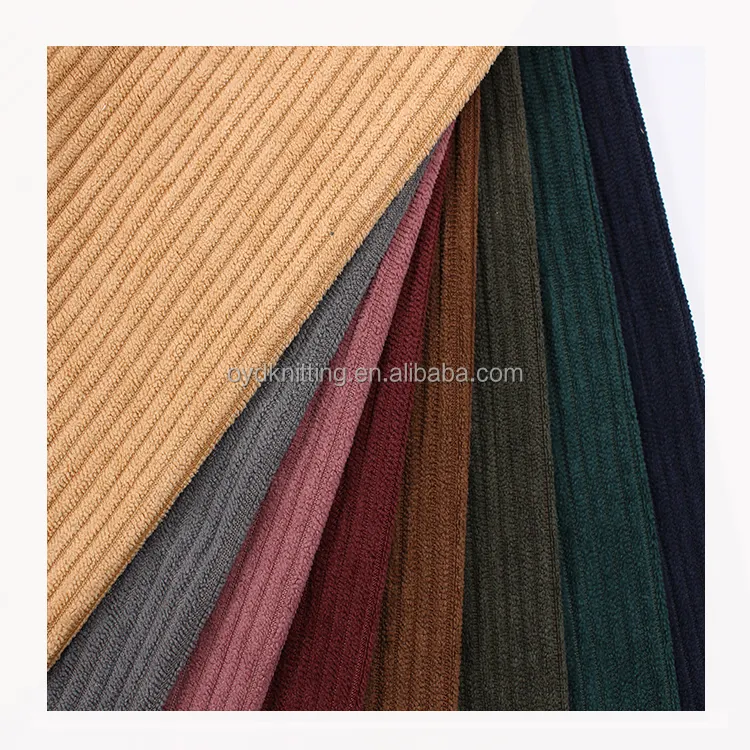 100% Polyester Fabrics And Textiles 5 Tiles Corduroy Rib Fabric For Clothing Dress Fabric