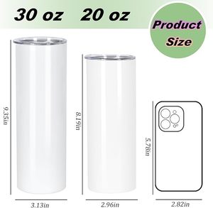 Gobelets de sublimation en vrac de 30 oz, gobelets de sublimation en acier inoxydable à double paroi isolés sous vide avec paille, vendus individuellement - Product Image 3