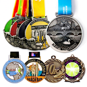 Medalla Deportiva Personalizada de Aleación de Zinc 3D, Resistente, de Alta Calidad, para Carreras de 5K, 10K y Media Maratón, con Forma Personalizada - Product Image 1