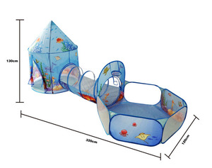 Nouvelle <span class=keywords><strong>tente</strong></span> de jeu d'intérieur durable <span class=keywords><strong>pour</strong></span> enfants, thème château rose, personnalisable, avec piscine à balles et tunnel, jouet <span class=keywords><strong>pour</strong></span> bébés - Product Image 3