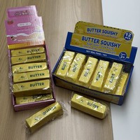 Bâton de beurre anti-stress à récupération lente Wu Zun pour l'école – Jouet à presser en forme de barre de beurre/fromage – Modèle WZHYB