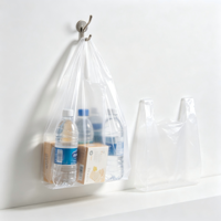 Sac en polyéthylène (PE) type T-shirt ou gilet, imprimé sur mesure, recyclable, avec poignée longue, pour courses, supermarché, fruits, plats à emporter et emballage alimentaire