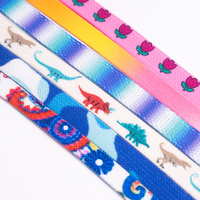 Lacets plats de 8mm de large à motif imprimé de style artistique personnalisé pour baskets et chaussures décontractées