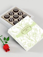Luxuriöse rechteckige Geschenkbox für Desserts und Kekse, individuell bedruckte Kraftpapier-Schachtel aus stabilem Karton für Schokolade mit Einlage und Prägung