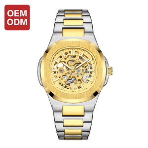 Reloj Mecánico de Doble Esqueleto Bicolor VVS-BW para Hombre, Manecillas Luminosas, Reloj de Lujo Resistente al Agua - Product Image 1