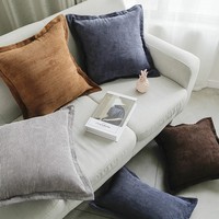 Housse de coussin moderne en velours côtelé tissé pour la maison, 45x45cm, vente en gros