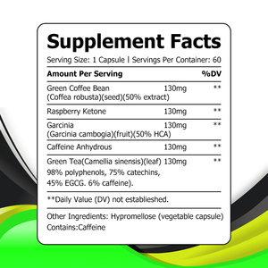 High Quality Appetite Auppression Capsules with Green Tea Helps Increase Energy Supports Reduced Cravings Fat Loss Support - Product Image 4
