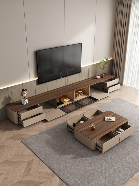 Modern Square Coffee Table for Living Room High-End Antique Style Tea Table Minimalist Combination