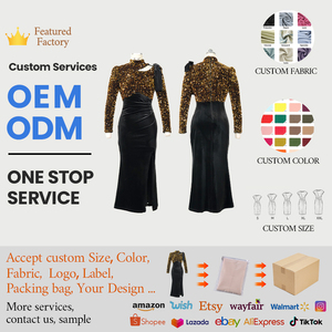 ZYHT 51523 Elegante Abito Aderente Midi in Velluto <span class=keywords><strong>Nero</strong></span> e Oro <span class=keywords><strong>con</strong></span> Paillettes, Collo Alto, Maniche Lunghe e <span class=keywords><strong>Spacco</strong></span> <span class=keywords><strong>Laterale</strong></span> Alto - Product Image 5