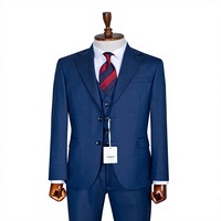 Costume d'affaires formel gris pour homme, style britannique, haute qualité, double boutonnage, col mandarin, infroissable, grande taille, coupe classique
