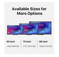 Vente chaude IQTouch oem 86 pouces Multi écran tactile moniteur équipement de formation éducative carte intelligente interactive écran plat