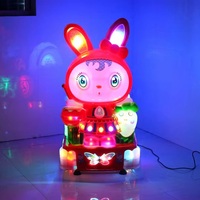 Chaise à bascule musicale pour enfants à monnayeur, modèle Lapin de Cristal, jouet électrique pour la maison et les supermarchés