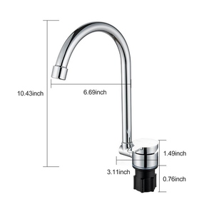 Robinet pliable pour <span class=keywords><strong>camping</strong></span>-<span class=keywords><strong>car</strong></span> Rotation à 360 ° Robinet de cuisine Évier Haute Arche Robinets d'eau à une poignée - Product Image 2