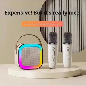 Barra de Sonido de Juguete para Niños K12, Altavoz de Karaoke Portátil Inalámbrico para Exteriores, Mini Altavoz Inteligente, Juguetes para Niños, Set de KTV Familiar con Micrófono - Product Image 5