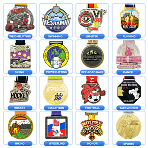 Échantillon Gratuit - Fabricant de Médailles Sportives Personnalisées <span class=keywords><strong>en</strong></span> Métal Doré et <span class=keywords><strong>Argent</strong></span>é, Style Antique Moderne, pour Marathon et Natation - Product Image 2