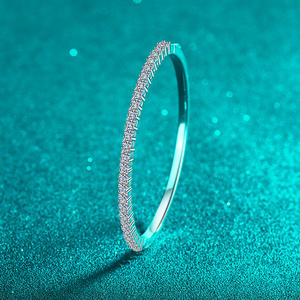 Vente chaude cadeau de vacances Bracelet de luxe tempérament Simple 925 Bracelet à breloques en argent mode exquis Bracelet en diamant complet - Product Image 4