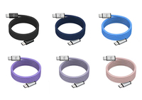 Kabel Data Magnetik USB C Pengisian Cepat 1M 3A Tipe-C ke Tipe-C 60W untuk Macbook
